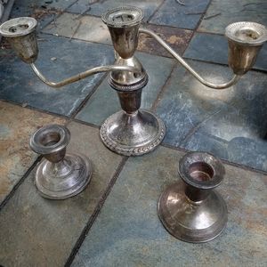 sterling silver Weighted candle holders